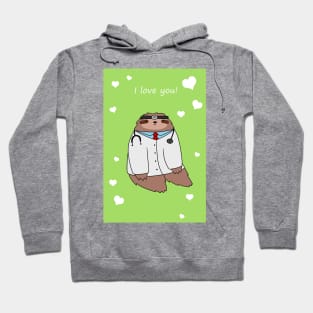 "I love You" Doctor Sloth Hoodie